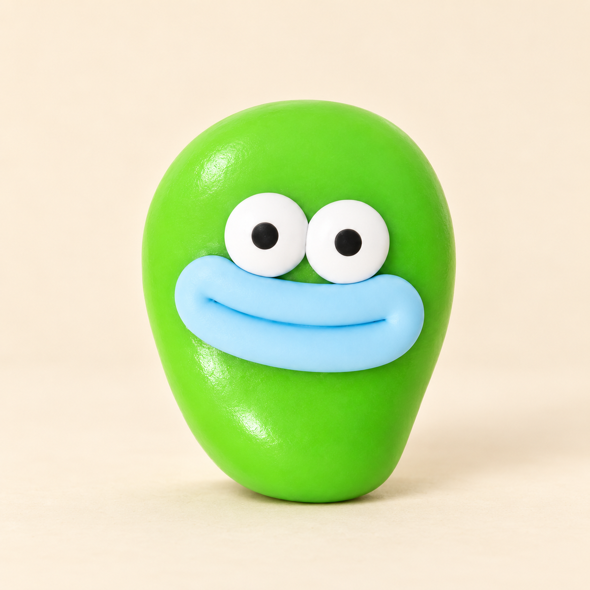 Green Mango Crunchy Squishy Toy with a Rounded Shape and Funny Face · mproduct-4ecc7542f3c486074df9