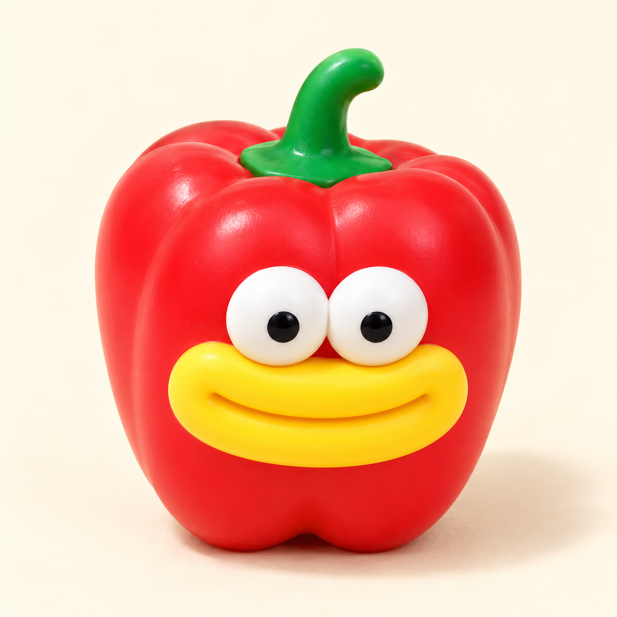 Bell Pepper Crunchy Squishy Toy with a Green Stem and Funny Face · mproduct-504e89ff95712deaf696