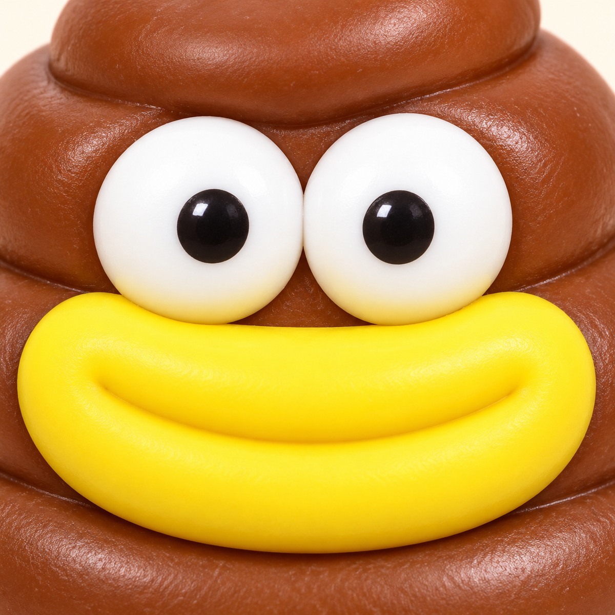 Poop Crunchy Squishy Toy with a Brown Swirl Shape and Funny Face · mproduct-513d231841ce68f26225