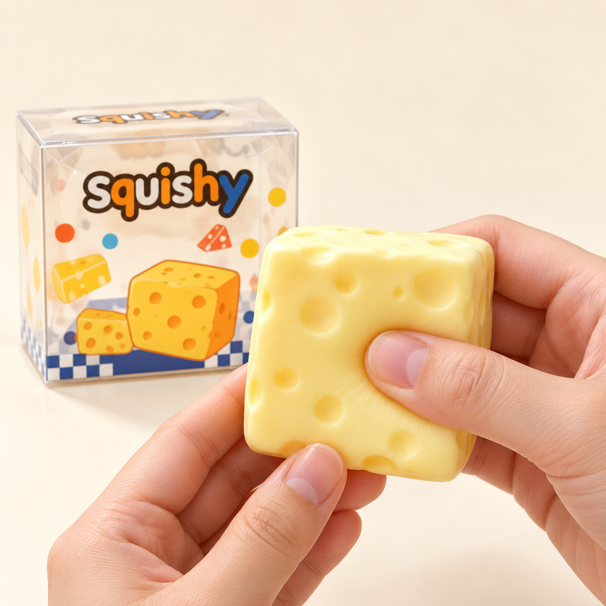 Small Square Cheese Squishy 6 cm · mproduct-53289c136987276e02ae