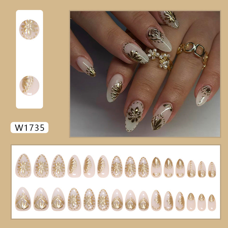 Golden Filigree Press On Nail Set · mproduct-58d0c2e6feece6c2858f