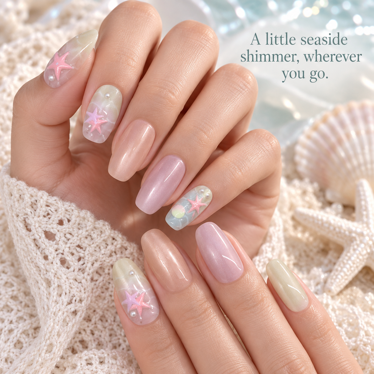 Seaside Pearl Shell Cat Eye Press On Nail Set · mproduct-59bbd044b0be88602020