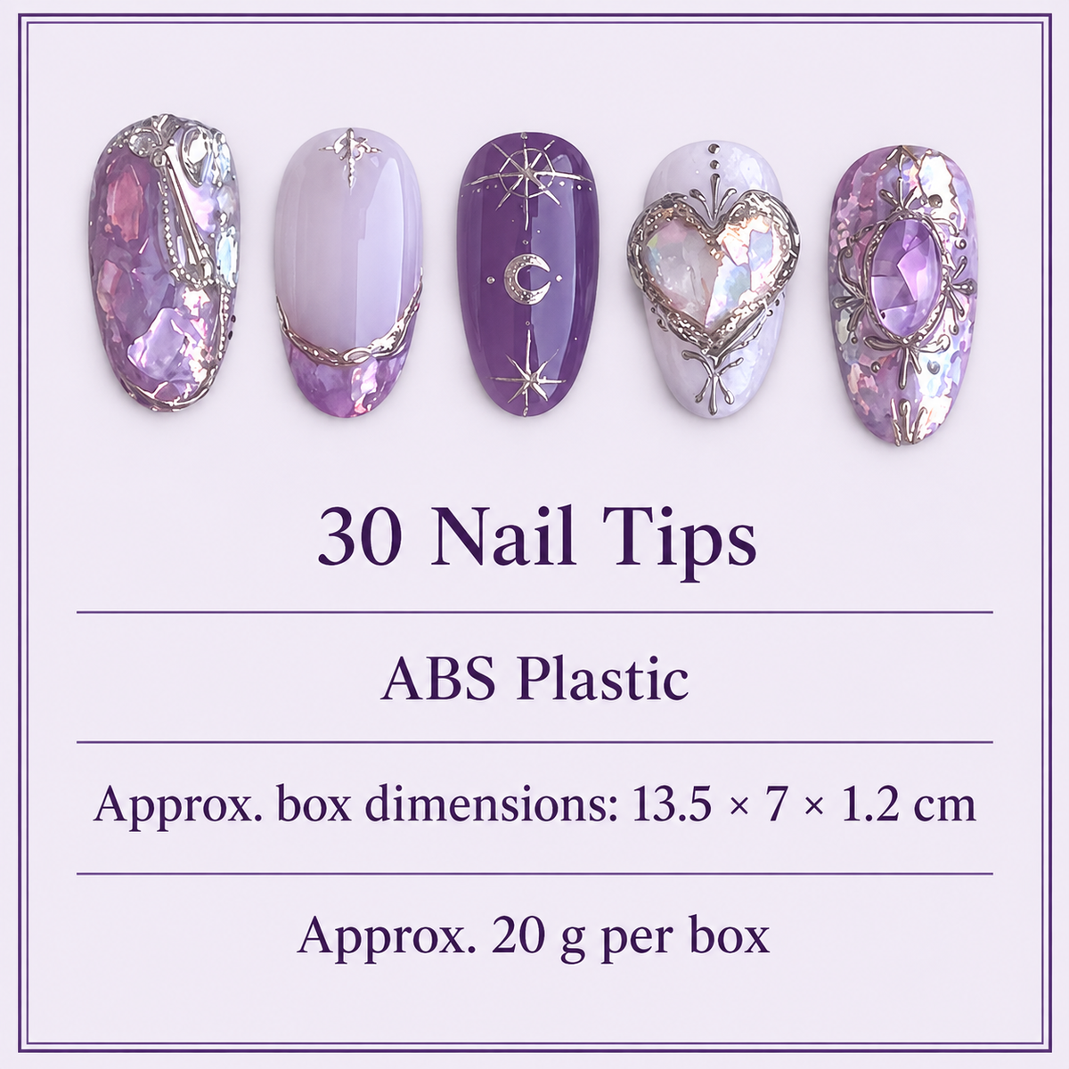 Dreamy Celestial Crystal Heart Press On Nail Set · mproduct-5ae06c59ae3e75819ccc