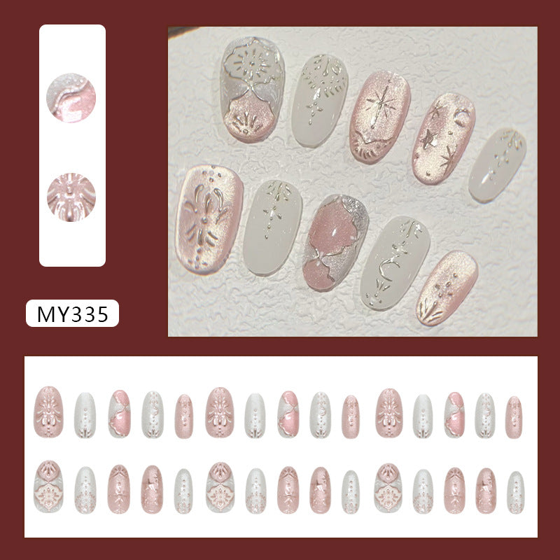Berry Mirror Fireworks Cat Eye Press On Nail Set · mproduct-5f4c06da6ef22df40a98