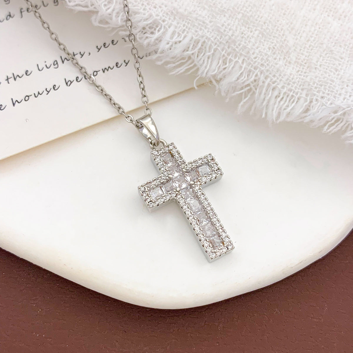 Faceted Stone Cross Necklace · mproduct-5f89d2bf805d61f12645