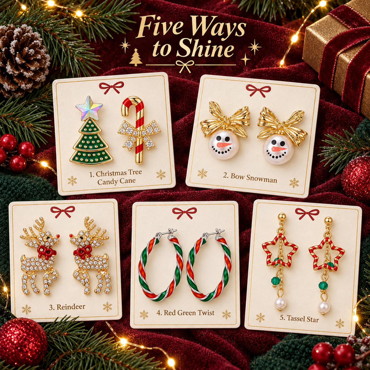 Christmas Charm Earrings Collection Five Designs · mproduct-612a9844c6badff99480