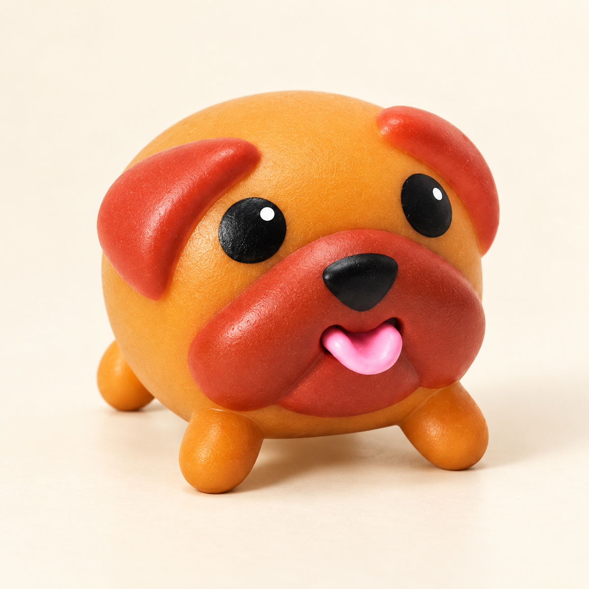 Brown Dog Squishy Toy with Floppy Ears and Pink Tongue · mproduct-635ca87cfc92cda422da