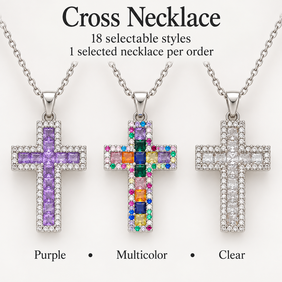 Faceted Stone Cross Necklace · mproduct-66fcd275dfbbe530abfd