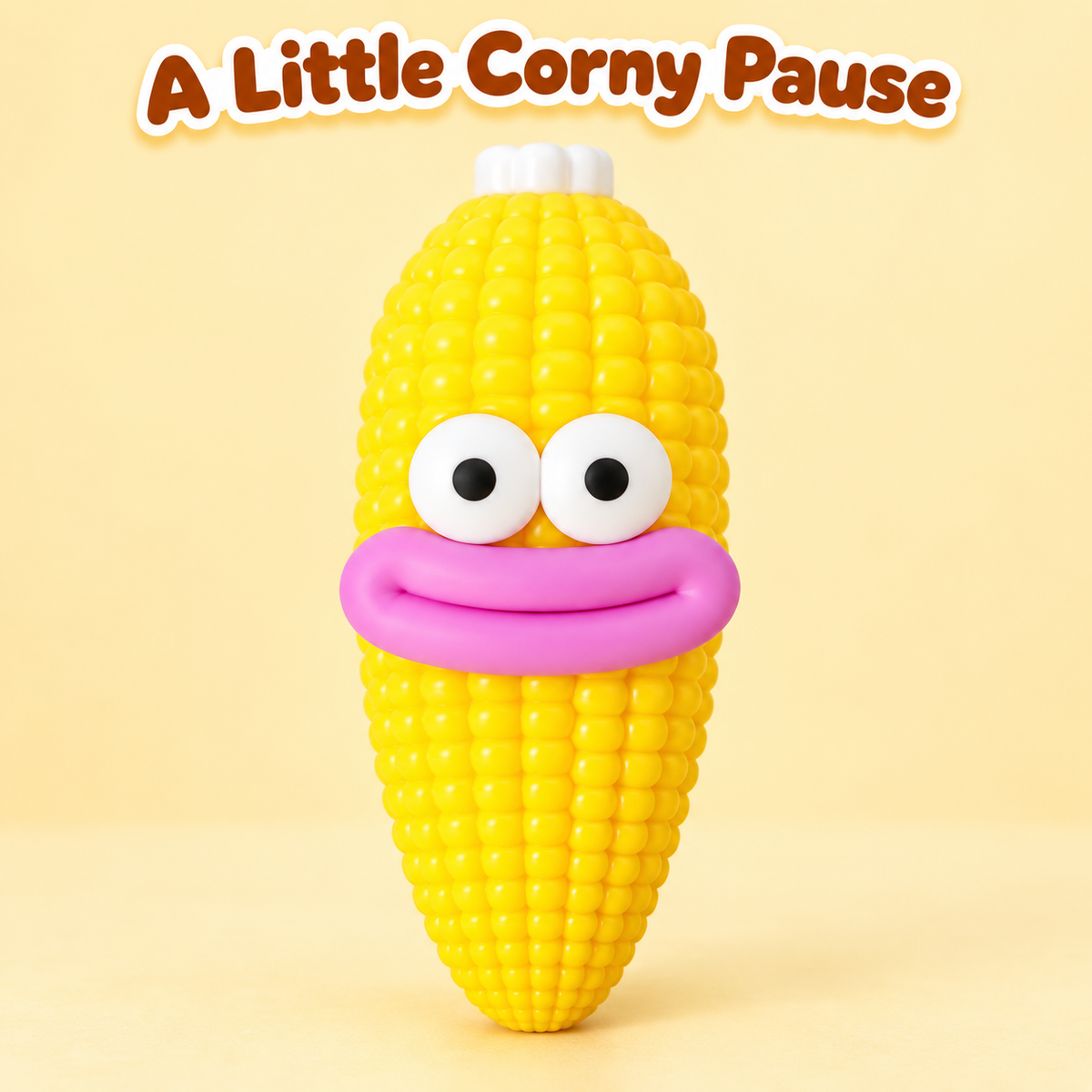 Corn Cob Crunchy Squishy Toy with Yellow Kernels and a Funny Face · mproduct-722683feb7c08204bb89