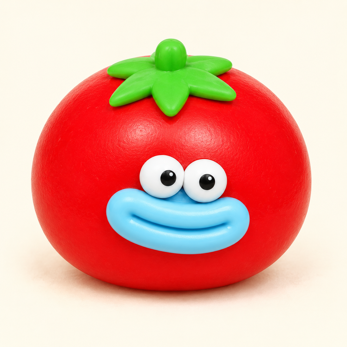 Tomato Crunchy Squishy Toy with a Green Leaf Top and Funny Face · mproduct-7304b1e5e81021ad39f0