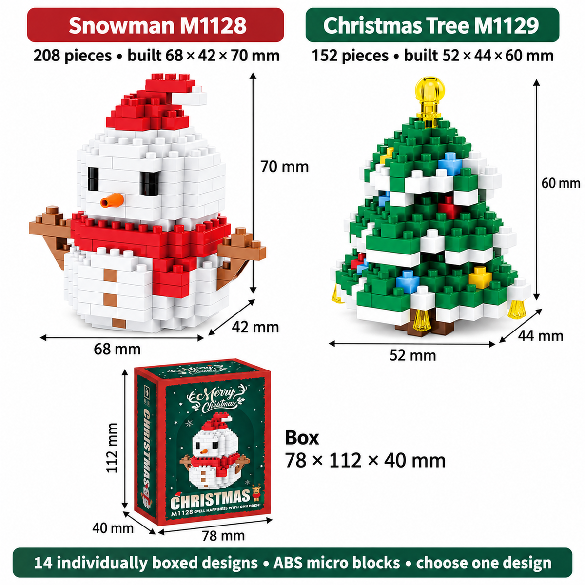 Christmas Micro Building Block Collection Fourteen Designs · mproduct-7bc033606a83fdd5e7f0