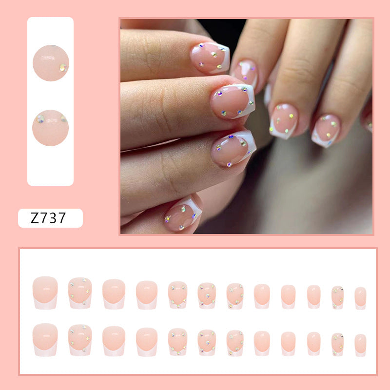Sparkling White French Ballerina Press On Nail Set · mproduct-7d018b7ab957133c0b26