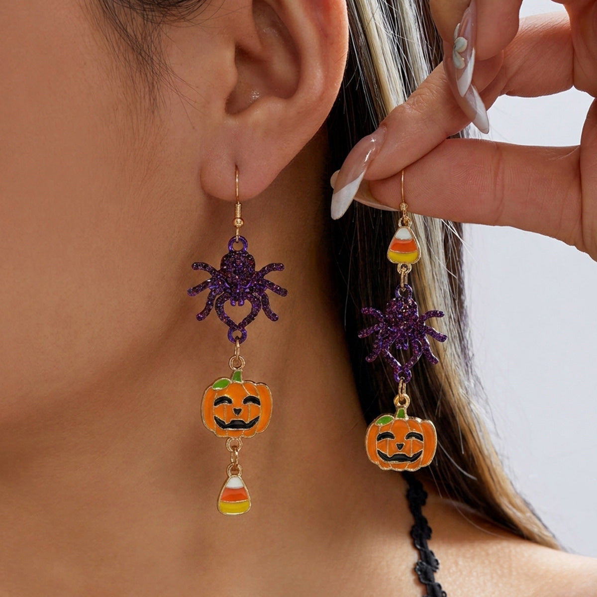 Halloween Ghost Pumpkin Earrings Collection Four Designs · mproduct-7e543fa59777f8752b4a