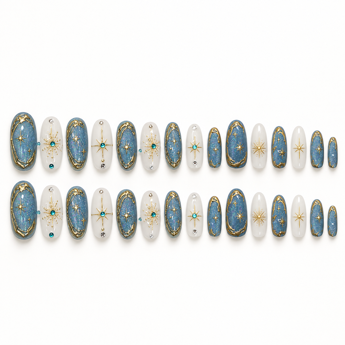 Galaxy Starlight Gilded Cat Eye Press On Nail Set · mproduct-7e85dd2b833b7ba3715a