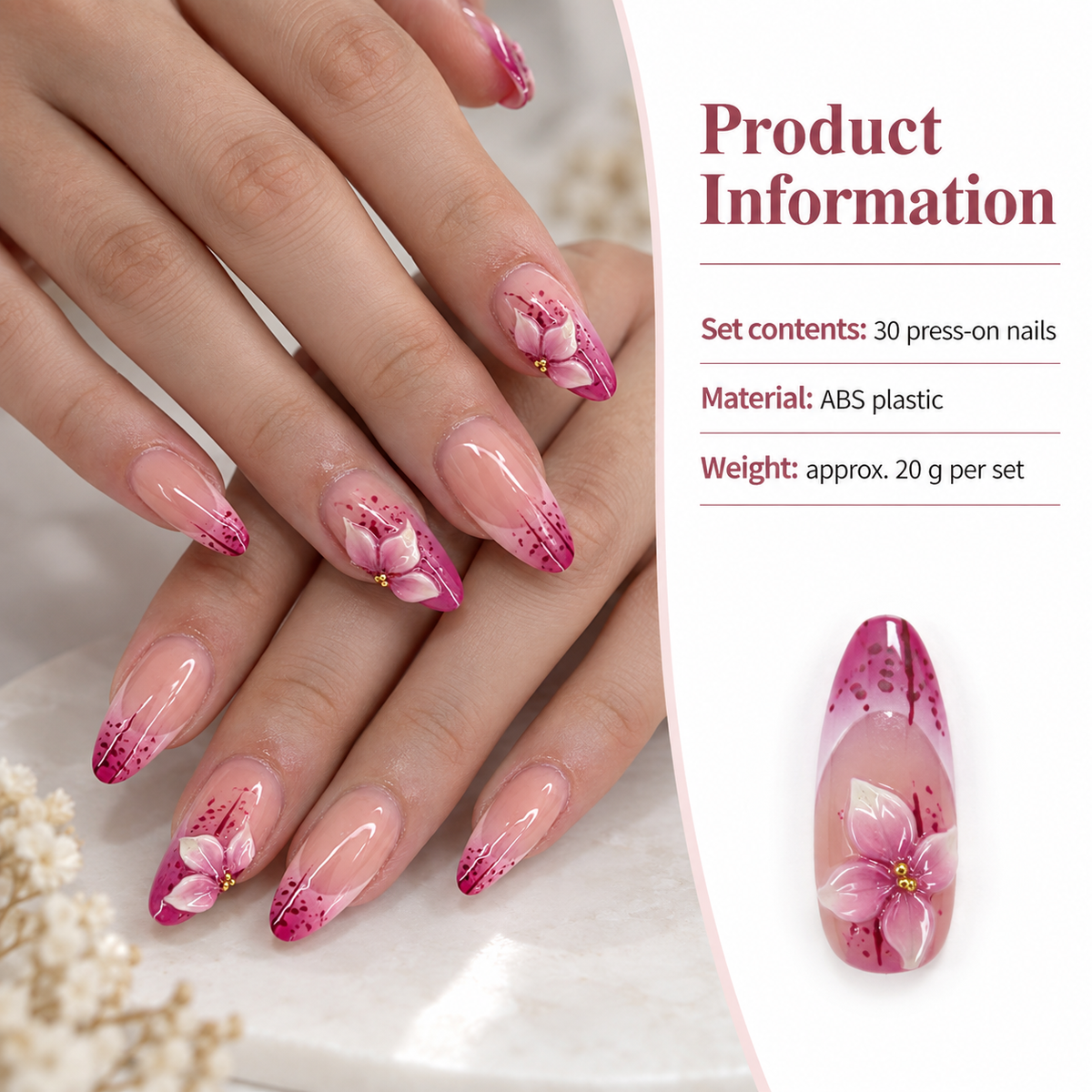 Carved Lily Ombré French Press On Nail Set · mproduct-7f68931189b114daee85