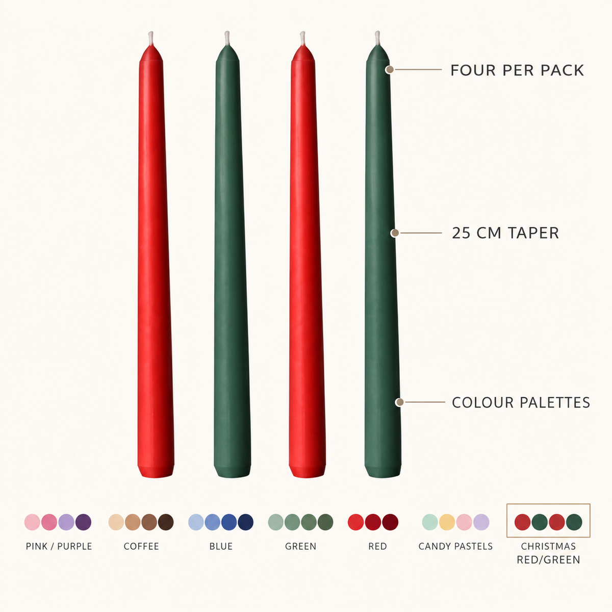 25 cm Taper Candle Four Pack · mproduct-8843b4d393e022fb42a2