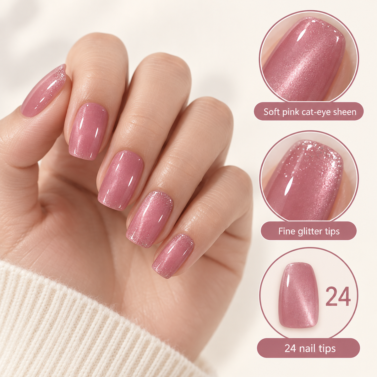 Micro Glitter Cat Eye Press On Nail Set · mproduct-884e7016553d392f308d
