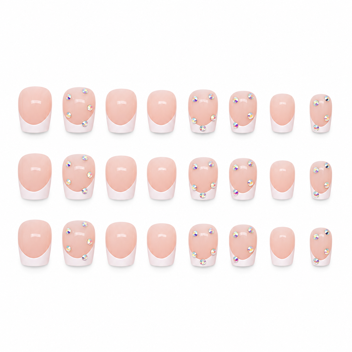 Sparkling White French Ballerina Press On Nail Set · mproduct-89147864fd2c296c2449