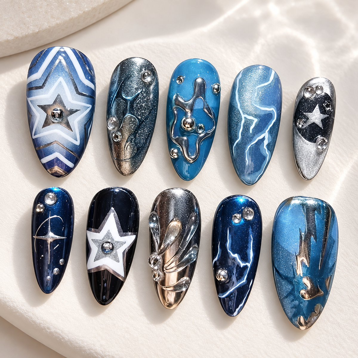 Deep Sea Starlight Ripple Cat Eye Press On Nail Set · mproduct-8b6a7acaabe83e627e12