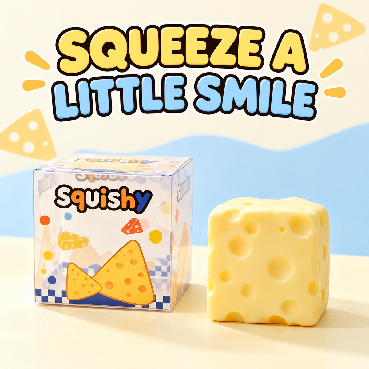 Small Square Cheese Squishy 6 cm · mproduct-90d64d7dfa9d3d20125e