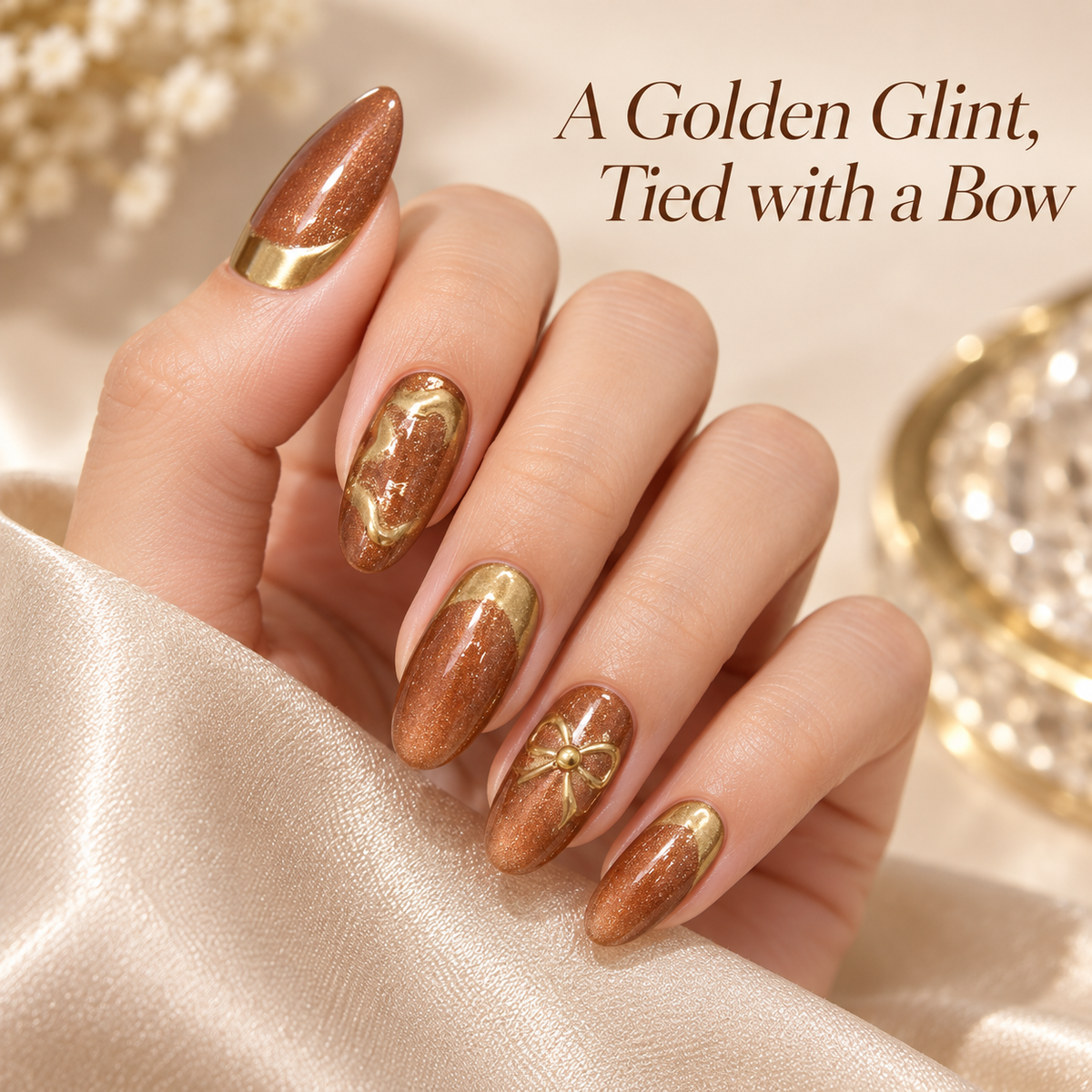 Gilded Phantom Cat Eye Bow Press On Nail Set · mproduct-940310dc58296fda6a3b