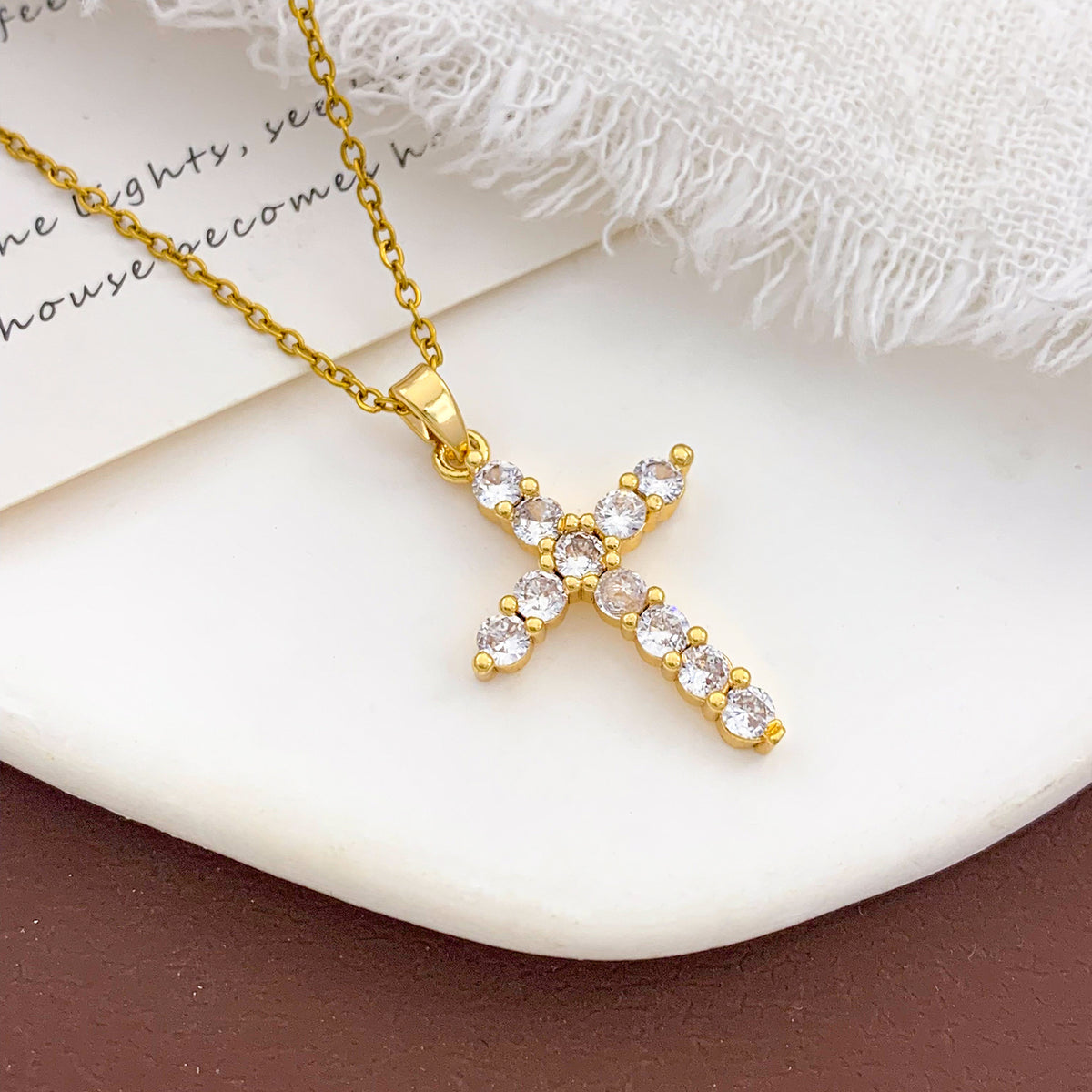 Faceted Stone Cross Necklace · mproduct-97d5b9235804eb910a23
