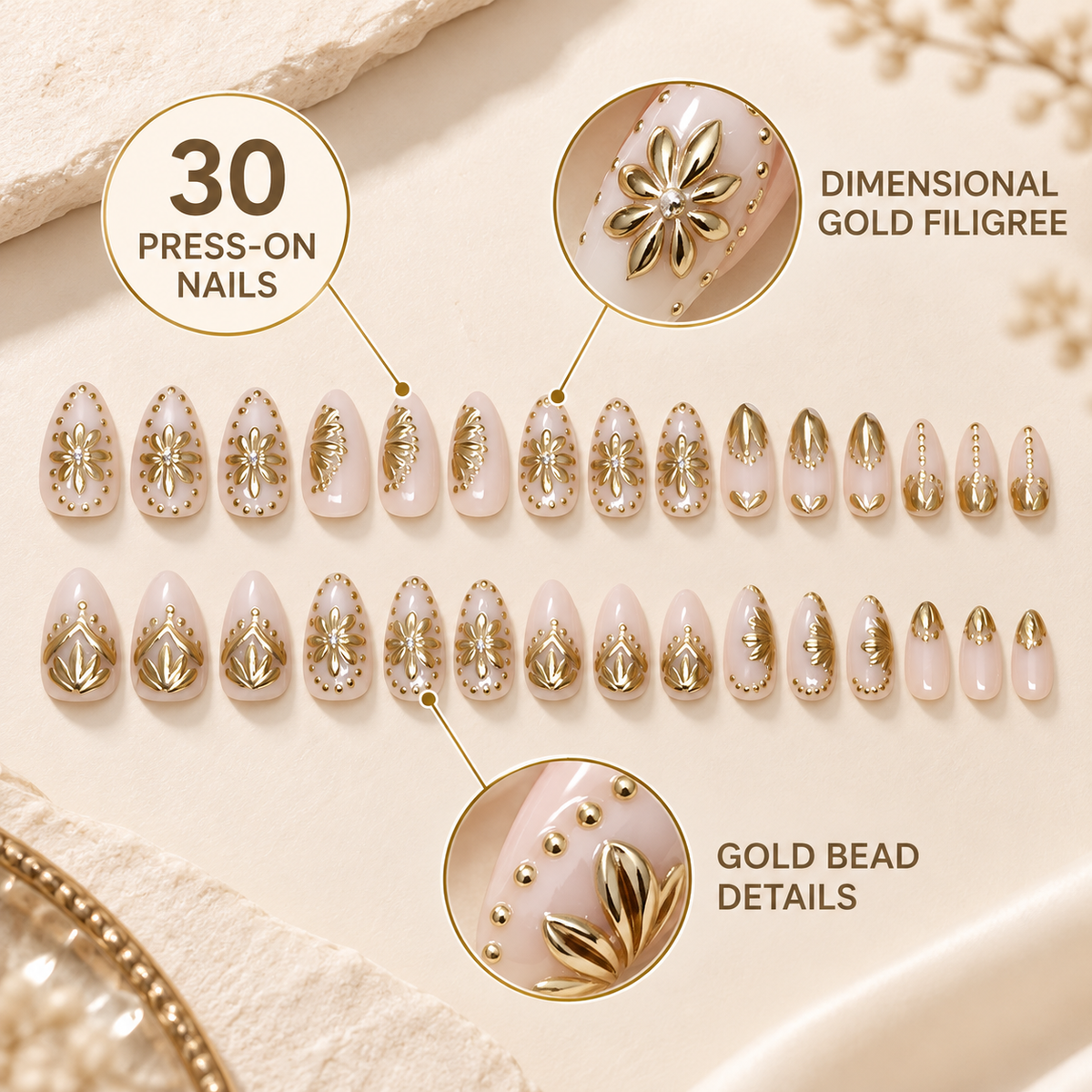 Golden Filigree Press On Nail Set · mproduct-98e6ba63755732710789