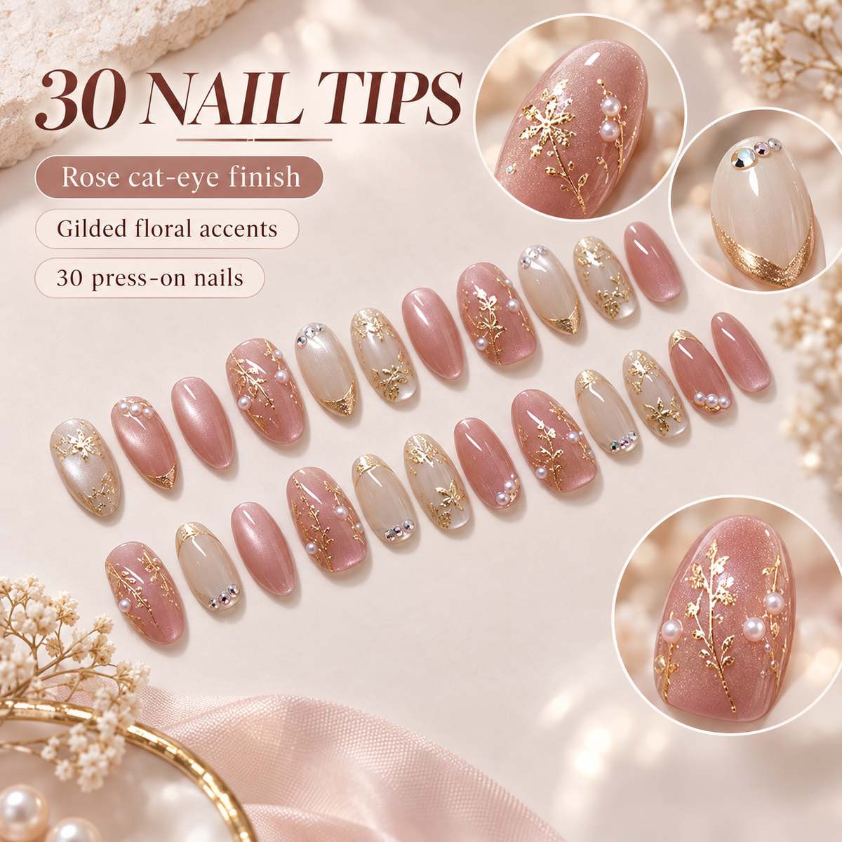 Z1385 Sweet Gilded Press-On Nail Set · mproduct-a055b941503eeafacbd2