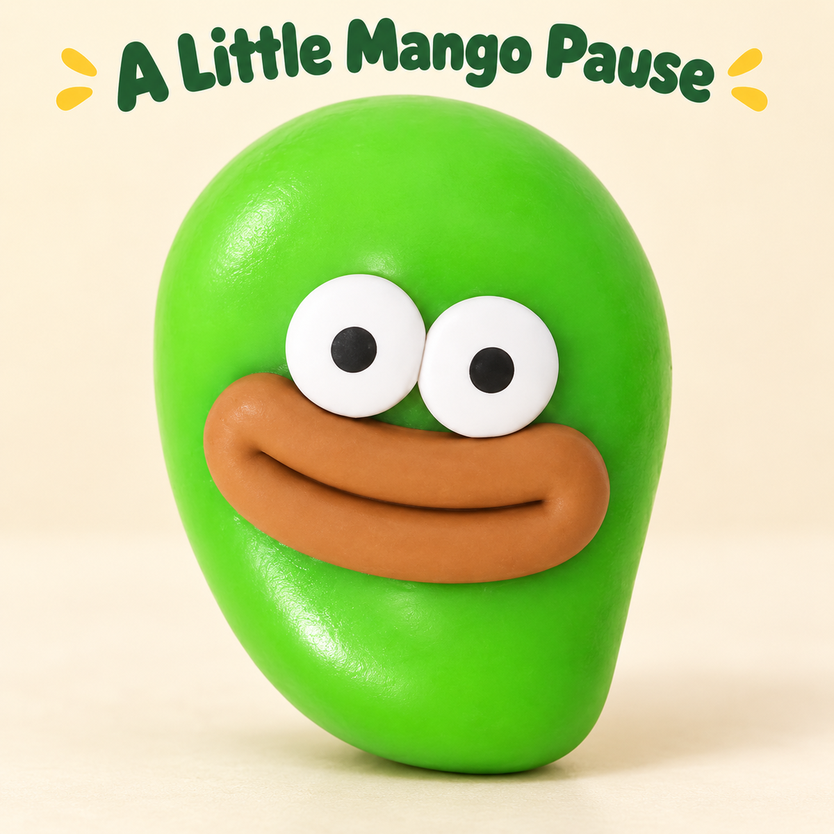 Green Mango Crunchy Squishy Toy with a Rounded Shape and Funny Face · mproduct-a22ebfc9258bd29fa3b1