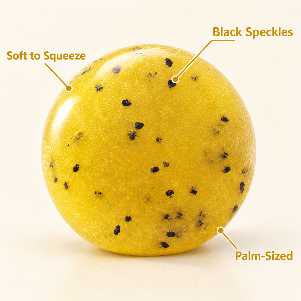 Yellow Squishy Ball with Black Speckles for Squeeze Play · mproduct-ac1b88cd3a70709a7576