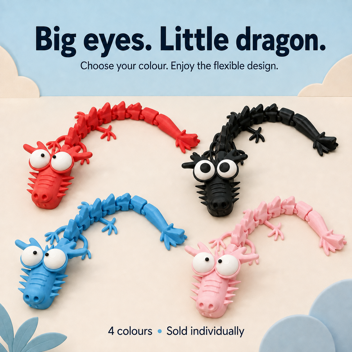 Big-Eyed Articulated Dragon Figurine – 4 Colour Options · mproduct-add25de5375989c22226