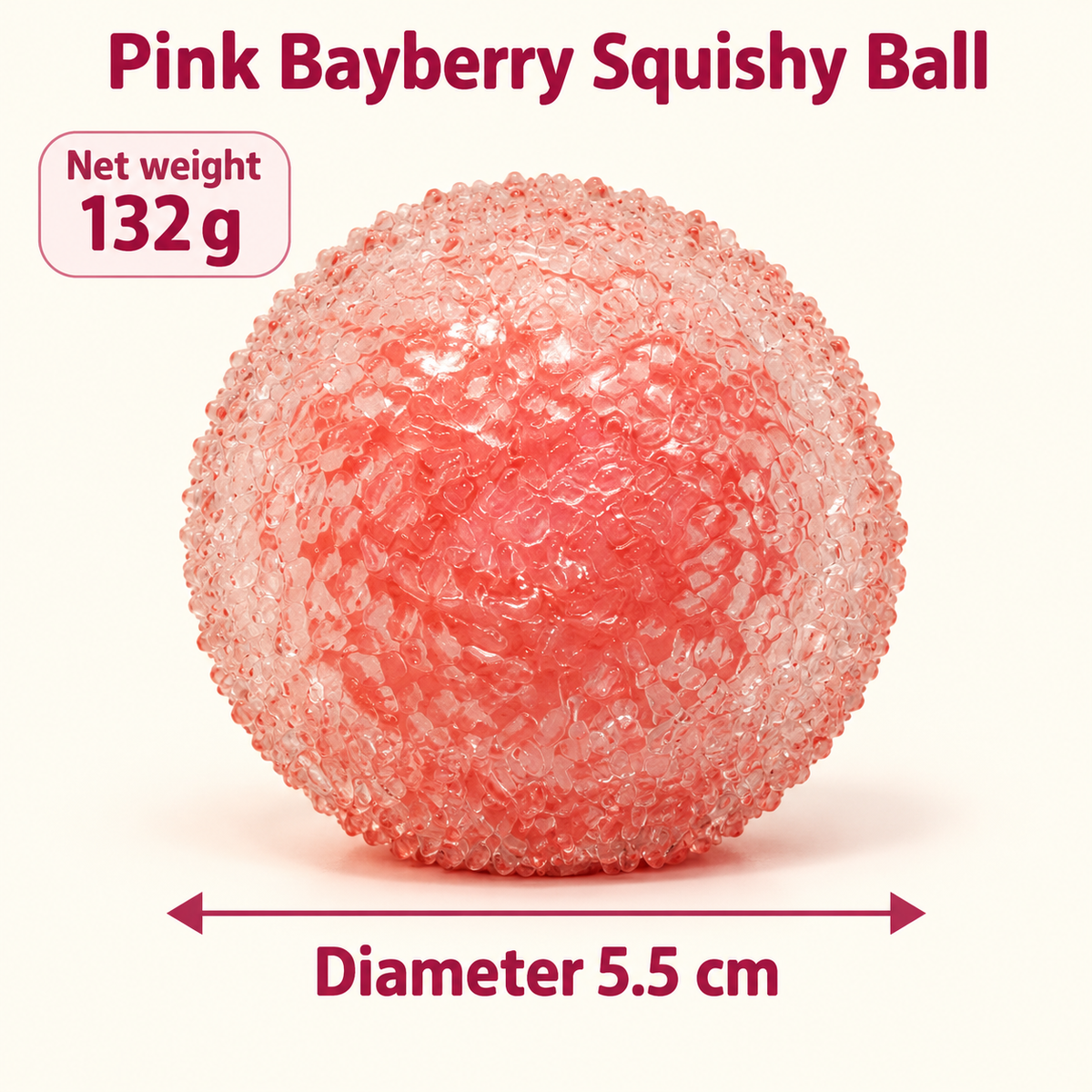 Pink Bayberry Squishy Ball with a Textured Round Surface · mproduct-aec0410bec86cd95628b