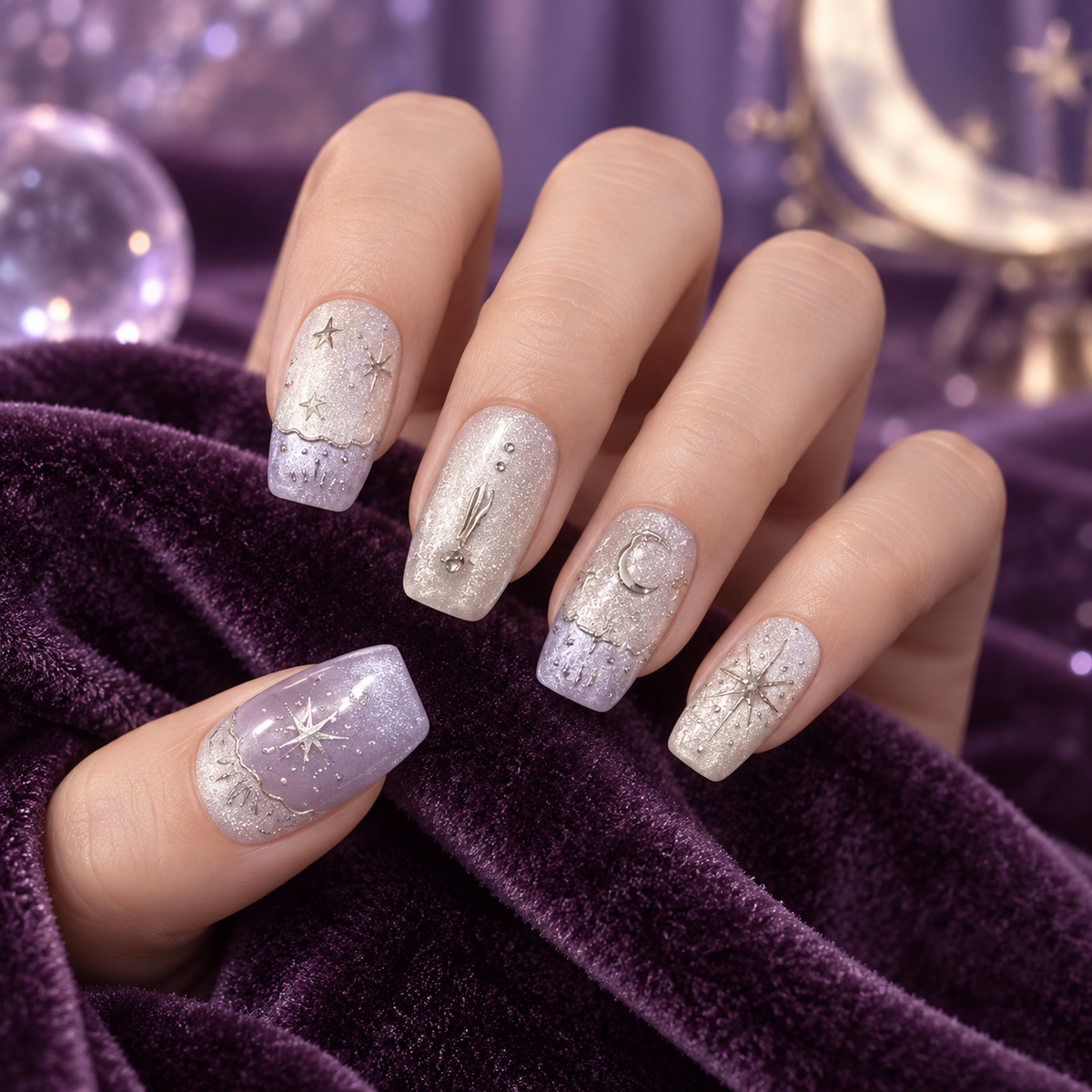 Violet Night Moon Cat Eye Press On Nail Set · mproduct-b1b109d7b7ddec9a5464