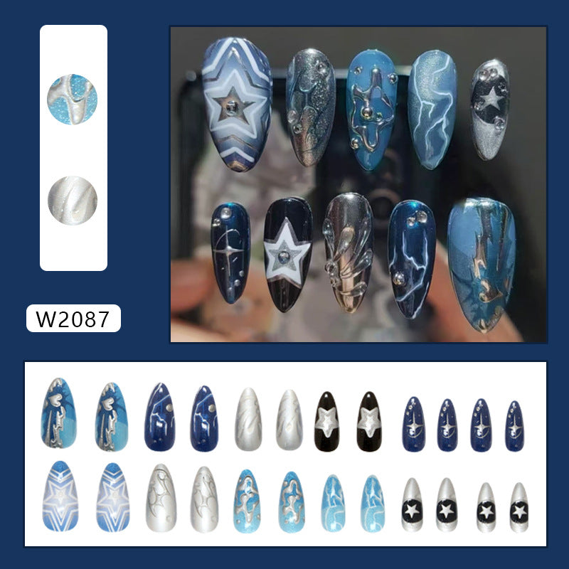 Deep Sea Starlight Ripple Cat Eye Press On Nail Set · mproduct-b3d84497d36d0fc6e18c