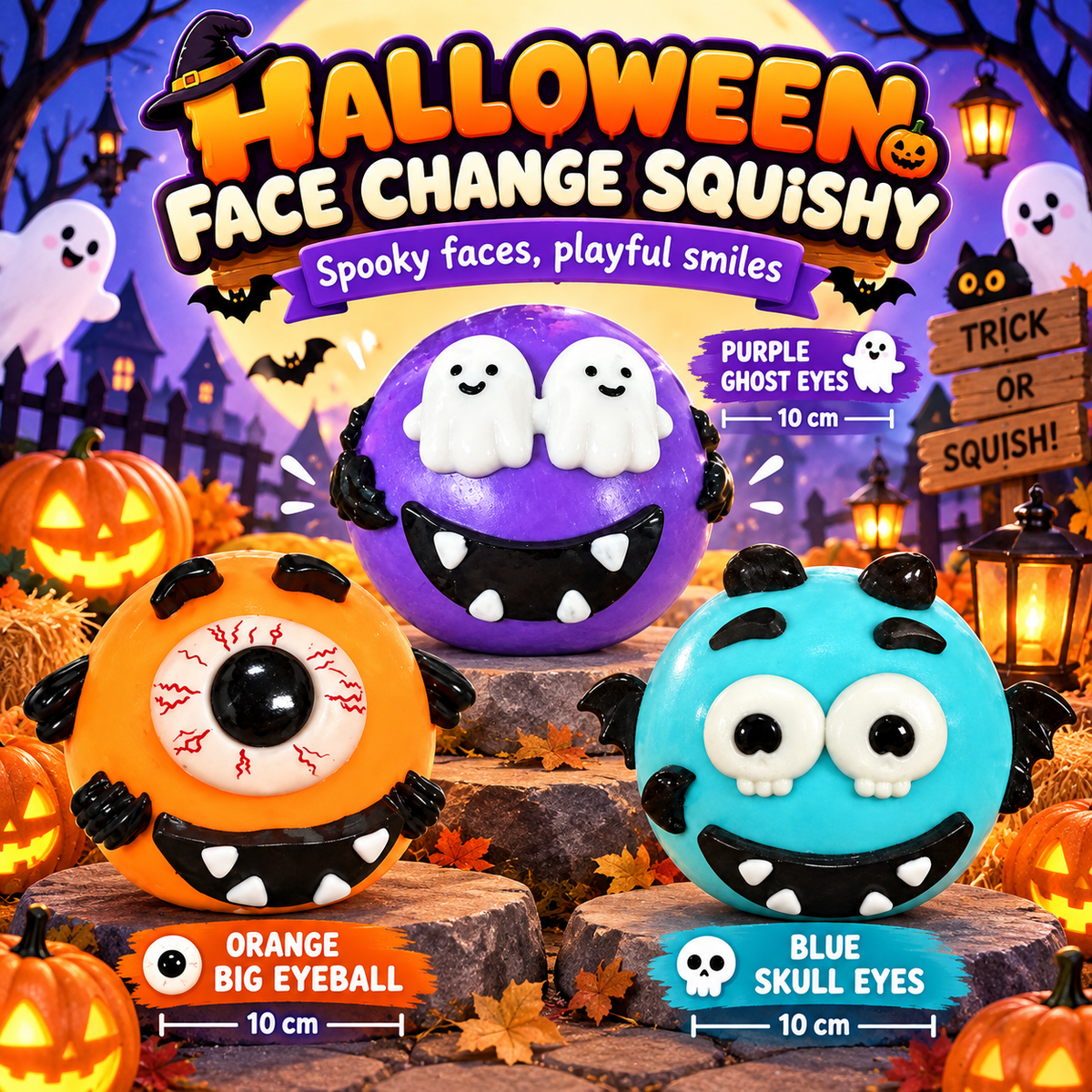 Halloween Face Change Squishy 10 cm Three Colors · mproduct-b8349814ca1519e6446b
