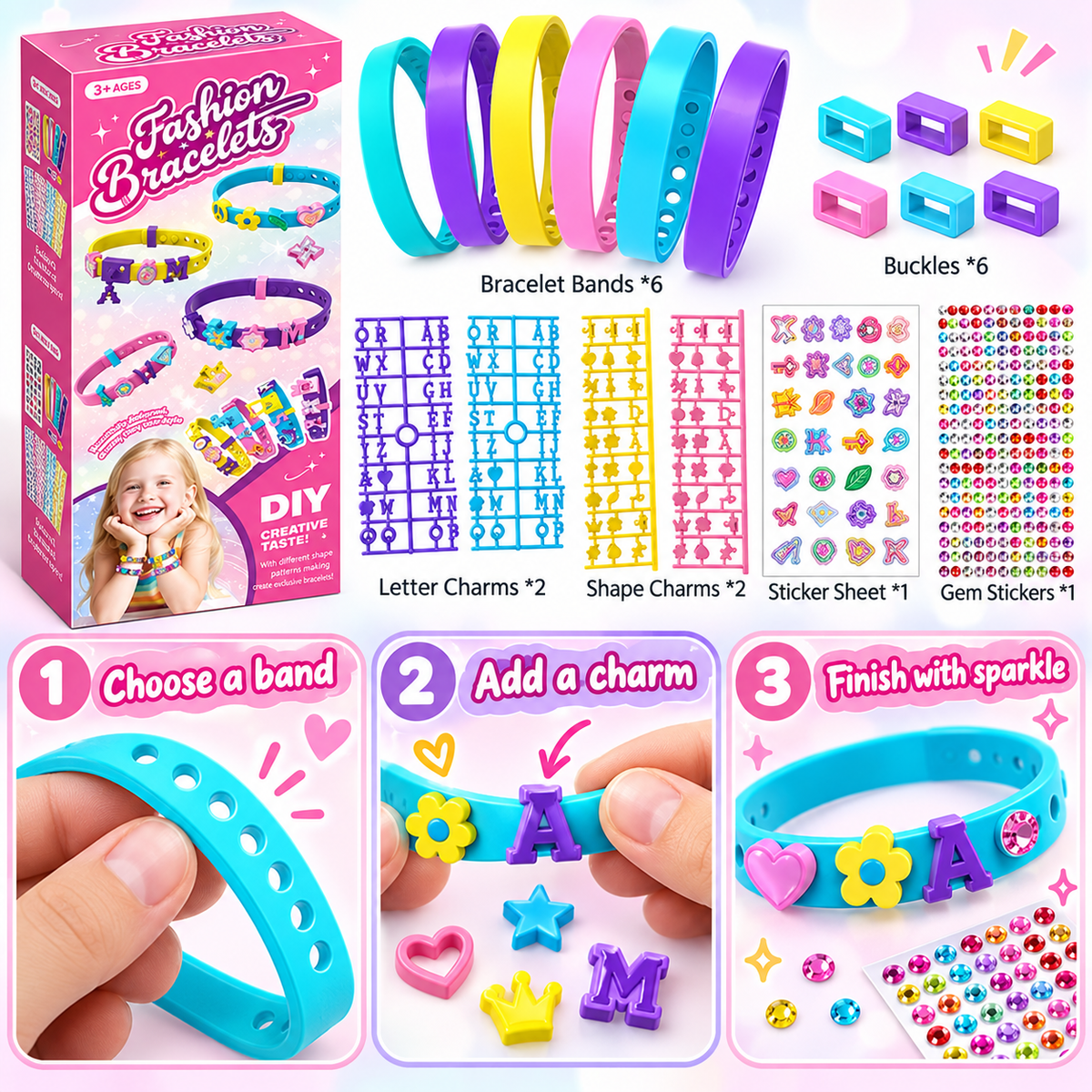 Princess DIY Bracelet Craft Kit YC 02 Design · mproduct-b98b792ce4b340258f1d