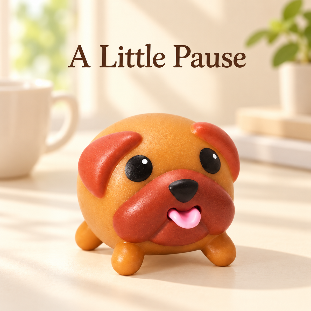 Brown Dog Squishy Toy with Floppy Ears and Pink Tongue · mproduct-ba997d6cc79518f96084