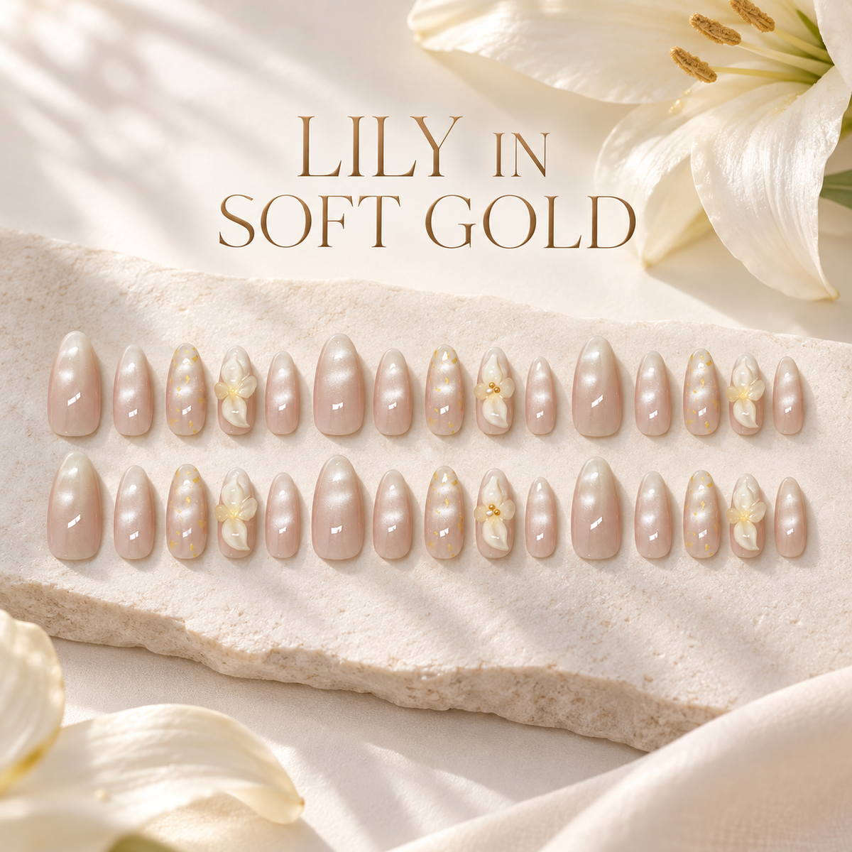 Pale Gold Ice Lily Cat Eye Press On Nail Set · mproduct-babda18f69455ff779fc