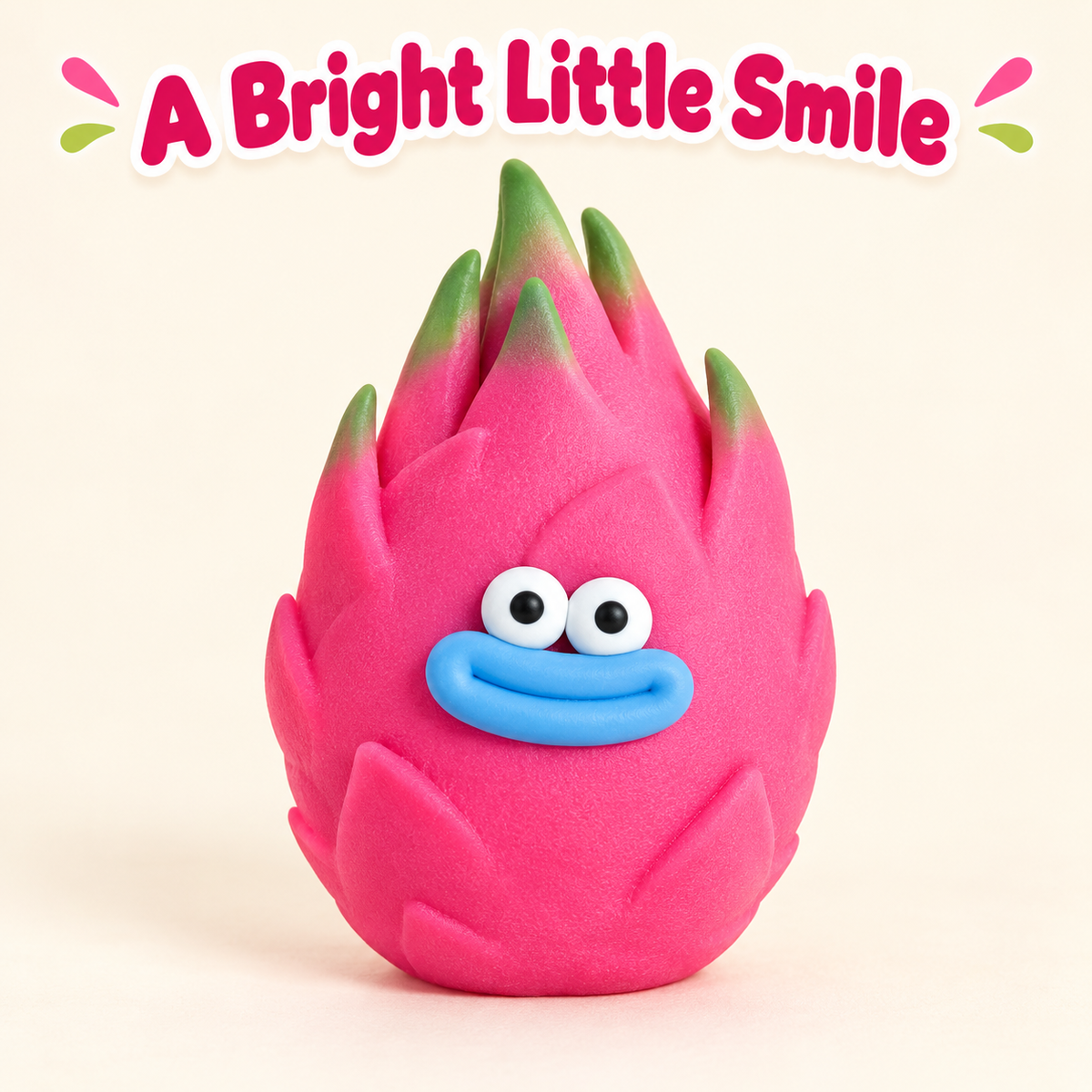Dragon Fruit Crunchy Squishy Toy with Pink Skin and a Funny Face · mproduct-bc45e5b6cbc447031e9a