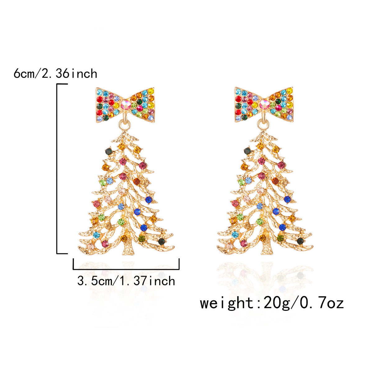 Rhinestone Christmas Tree Earrings Two Colors · mproduct-bcce82d477b913c1e1c5