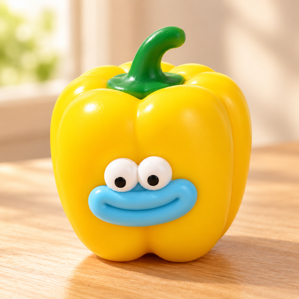 Bell Pepper Crunchy Squishy Toy with a Green Stem and Funny Face · mproduct-c0fac05074a77ce1914c