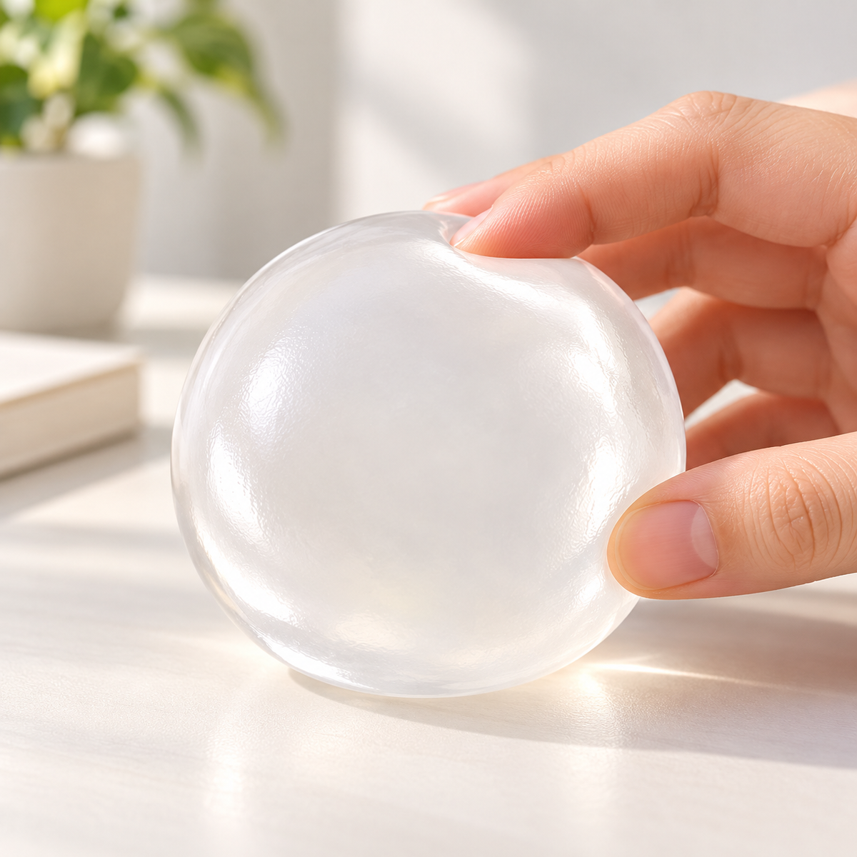 High Clarity Coconut Oil Sensory Squishy Ball 6 cm · mproduct-c15e2761ebf68a21387e
