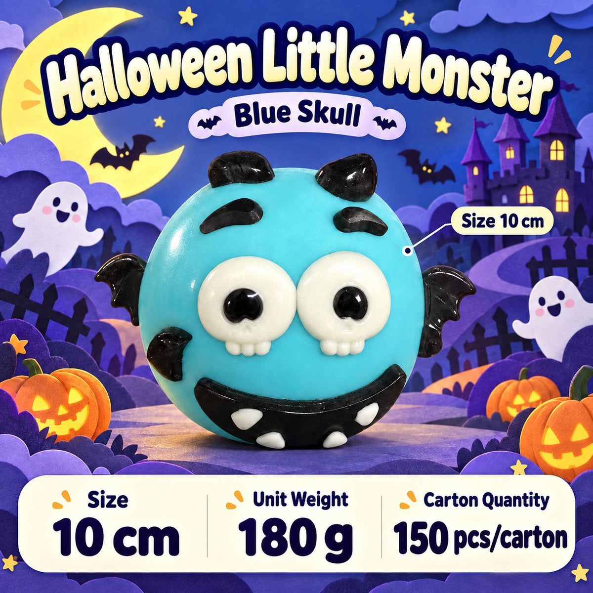 Halloween Face Change Squishy 10 cm Three Colors · mproduct-c620b90554d5480f9a49