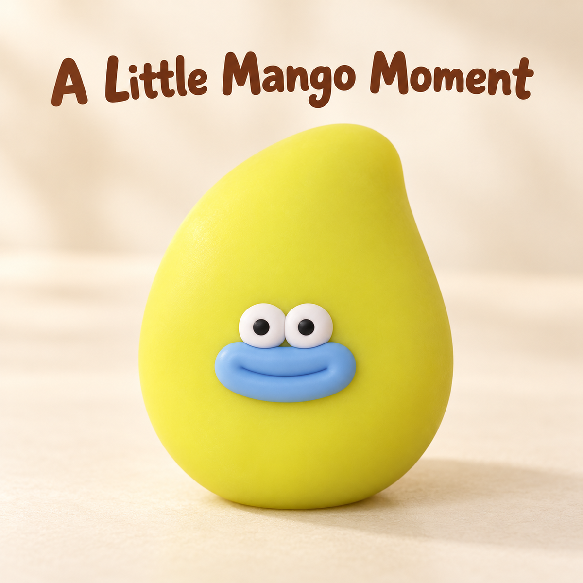 Yellow Mango Squishy Toy with a Rounded Shape and Funny Face · mproduct-c93aced7603f7412d140