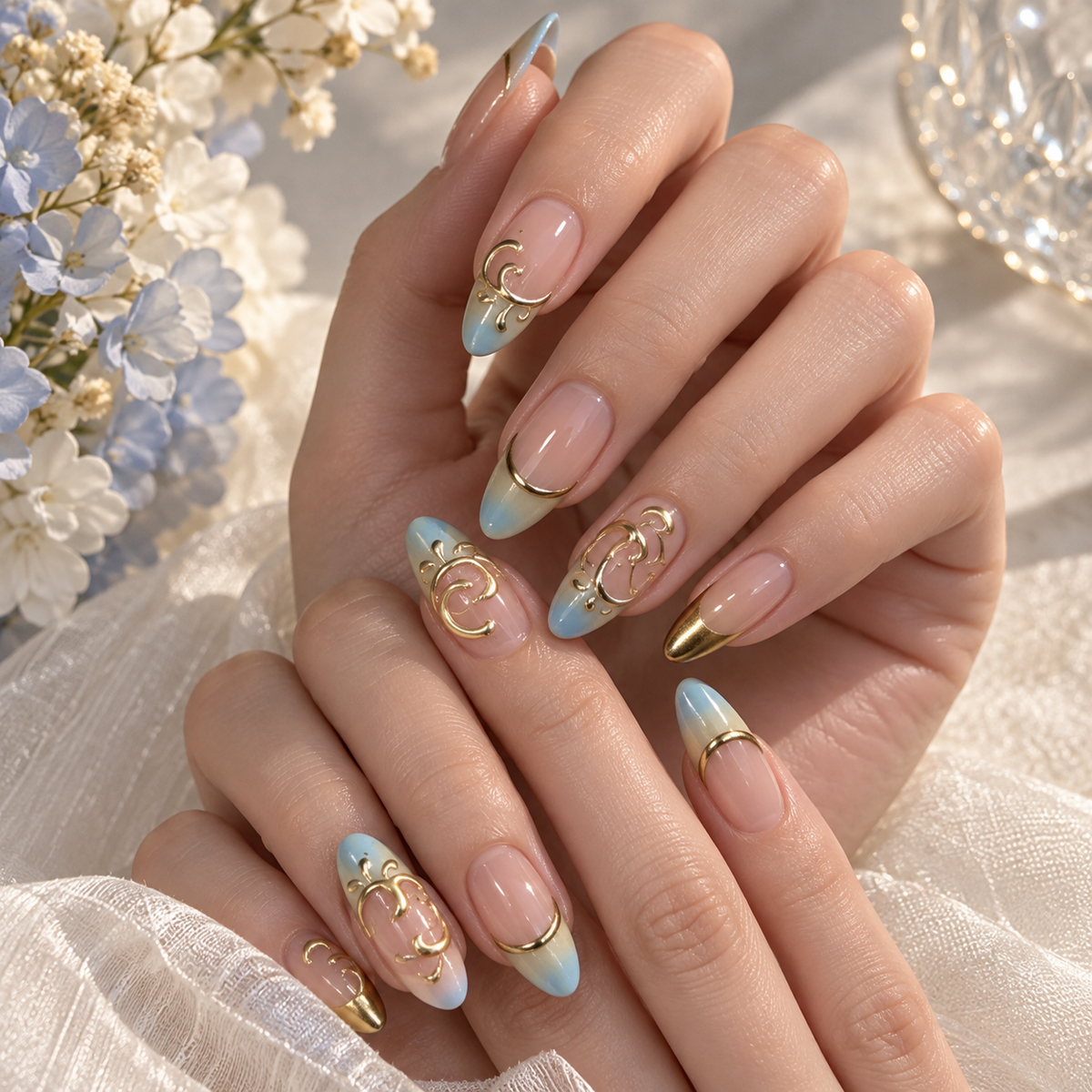 Milky Blue Gilded French Press On Nail Set · mproduct-ca220aee9e619fe4c08f