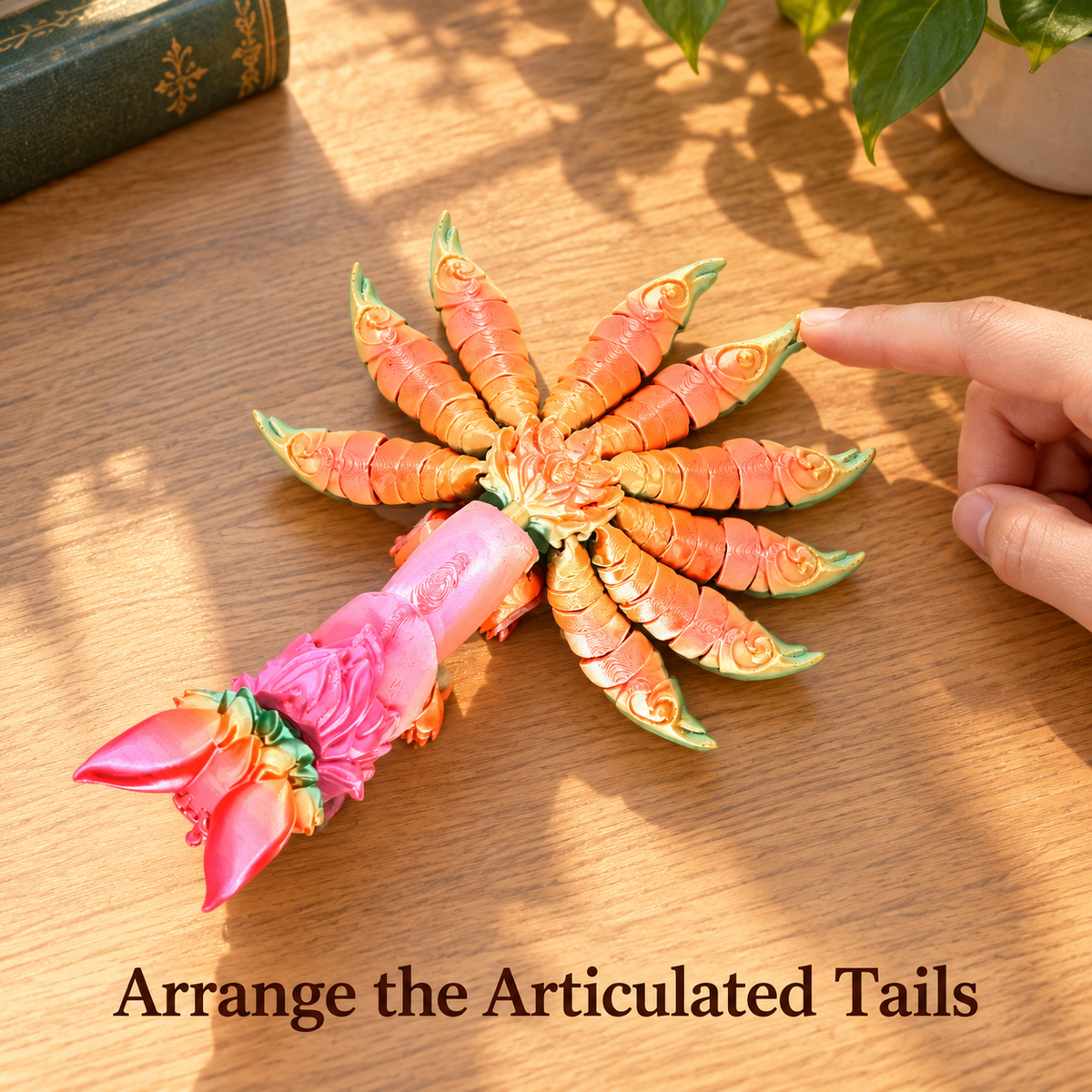Articulated Rainbow Nine-Tailed Fox – 23 cm · mproduct-ca92b2a56350b939b6fe
