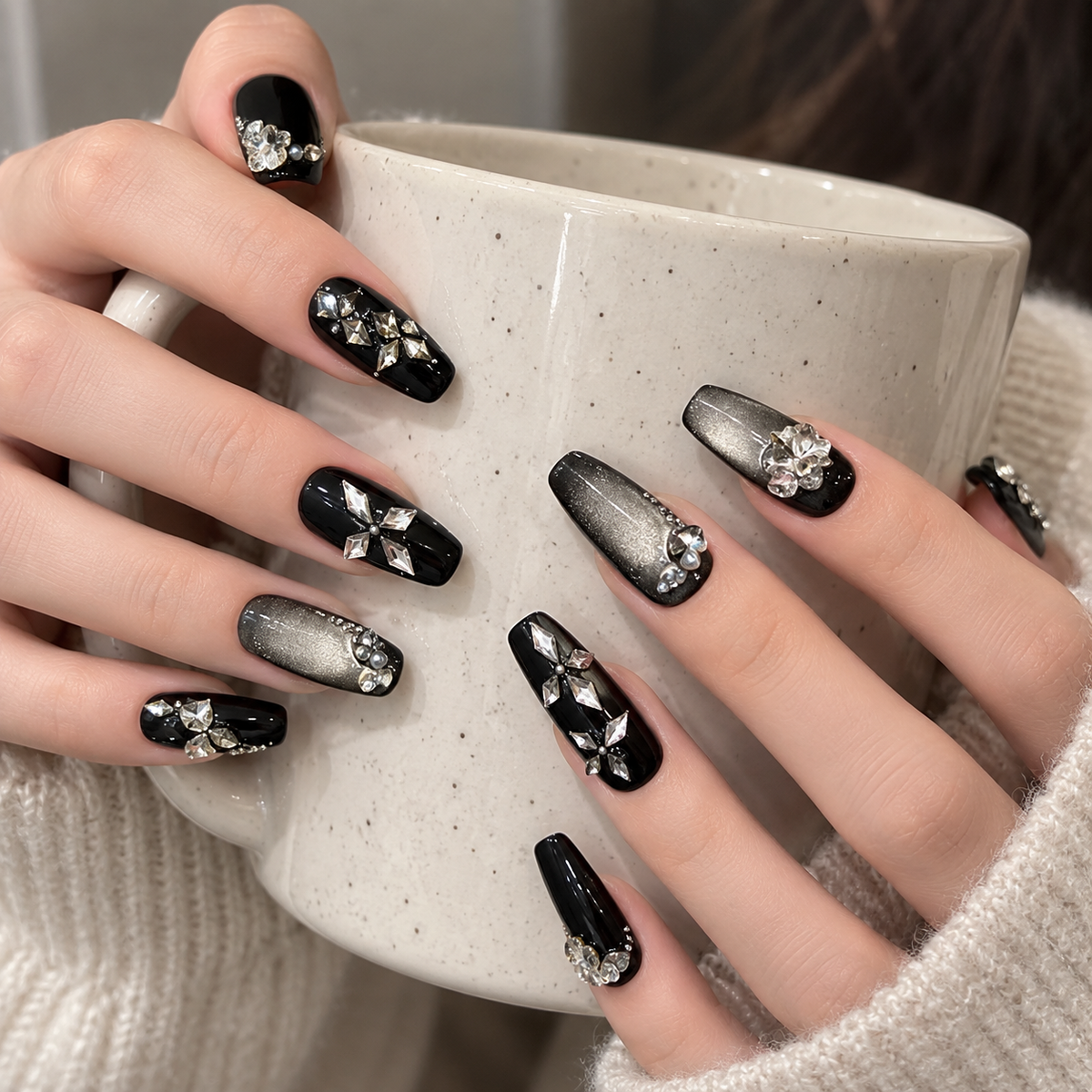 Midnight Feast Crystal Cat Eye Press On Nail Set · mproduct-cd8c552c0525f509ff41