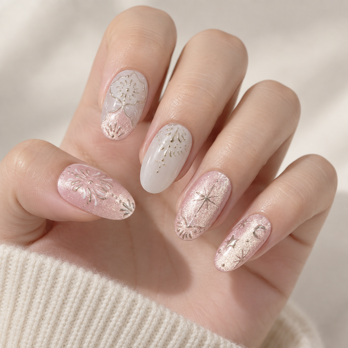 Berry Mirror Fireworks Cat Eye Press On Nail Set · mproduct-ce11e3c32db1a2bec181