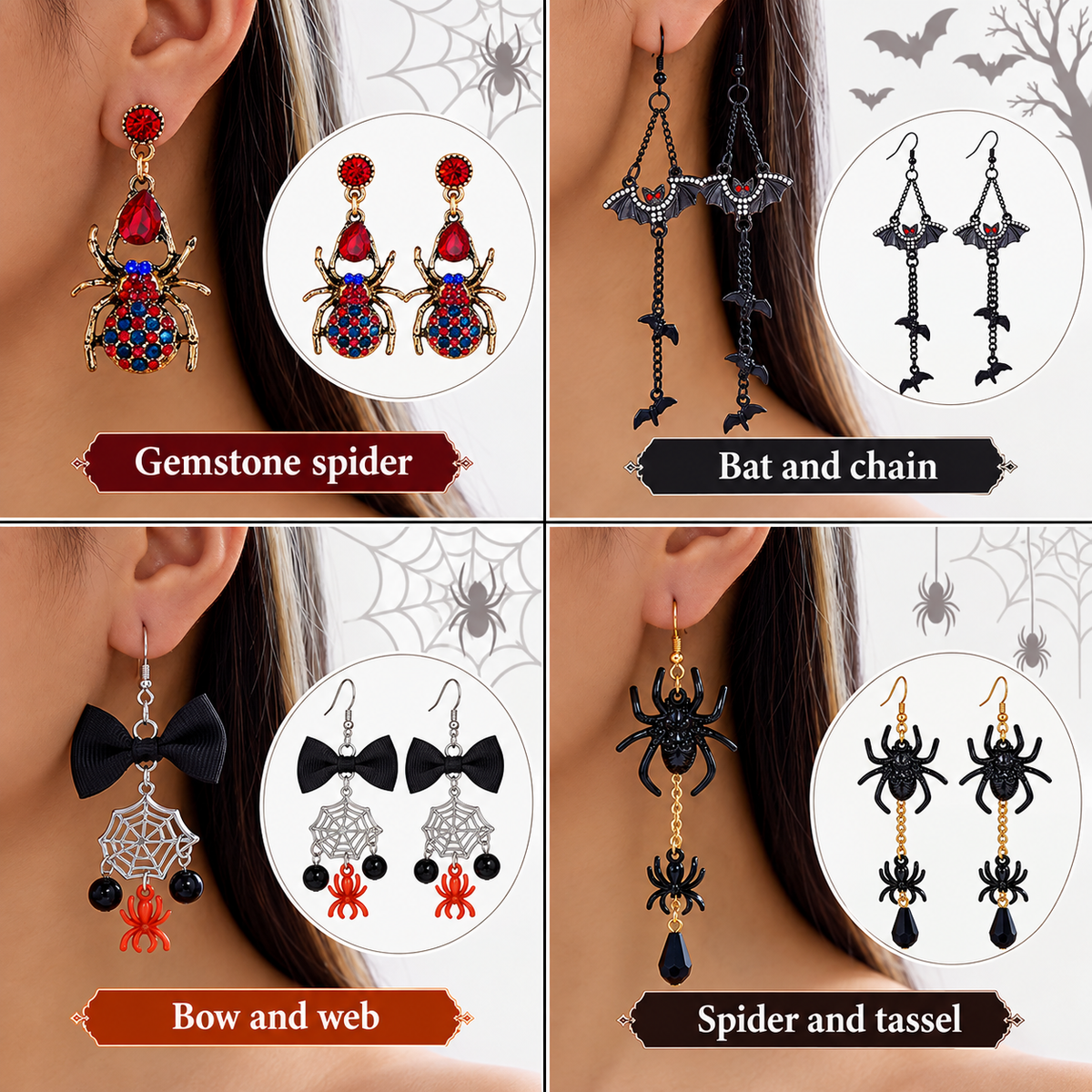 Gothic Spider Bat Earrings Collection · mproduct-d345bb0e1152bca43d0e