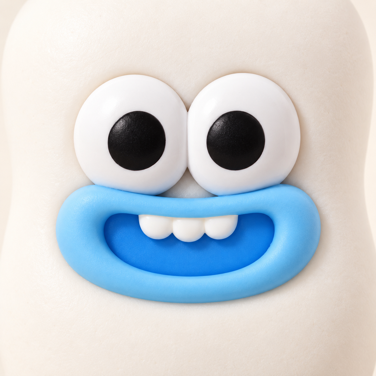 Soap Bar Crunchy Squishy Toy with a White Rounded Shape and Funny Face · mproduct-d562644b250f23dbbc69